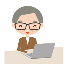 パソコン　シニア男性