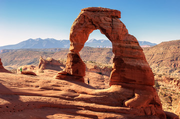 Freestanding natural arch located in Arches National Park