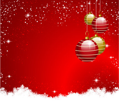 red golden background christmas