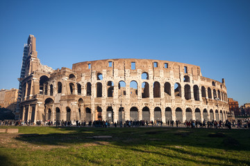 Fototapeta na wymiar Famous Colosseum in Rome, Italy