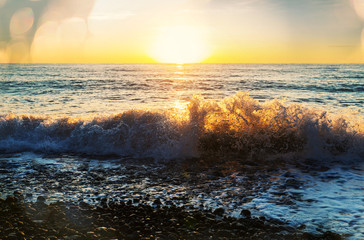 Naklejka premium Sea sunset