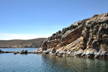 Fototapeta na wymiar Mountain lake Titicaca