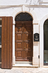 Wooden door. Fasano. Puglia. Italy.