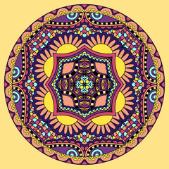 decorative design of circle dish template, round geometric patte