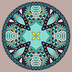 decorative design of circle dish template, round geometric patte