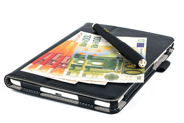 Money tablet and pen