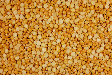 Yellow split peas background
