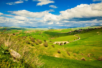 landscape in the central Sicily