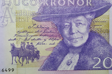 Selma Lagerlof swedish writer banknote