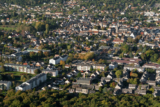 Dourdan &icirc;le-de-France vue du ciel