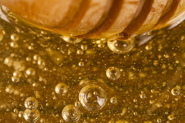 Honey with bubbles