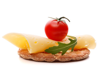 Cheese sandwich isolated on white background cutout