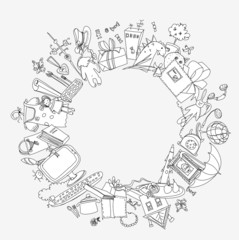 Presents and toys doodle, Kids dreams