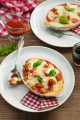 Gnocchi alla sorrentina - Homemade gnocchi with tomato sauce bas