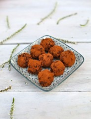 Sweet Dark Chocolate and Apple Truffles