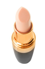 Nude  lipstick  over white background