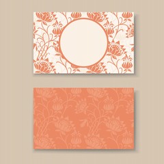 Beautiful floral business card template