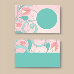 Beautiful floral business card template
