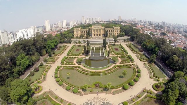 Aerial View from Ipiranga Museum in Sao Paulo, Brazil