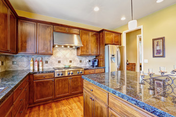 Luxury kitchen room with island