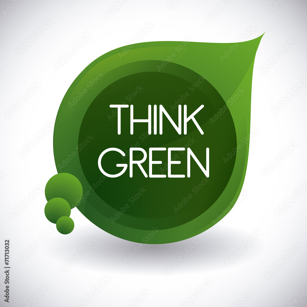 Sticker think green design