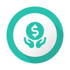 Flat Long Shadow Icon - Vector