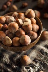 Raw Organic Whole Hazelnuts