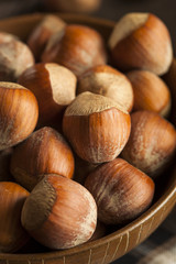 Raw Organic Whole Hazelnuts
