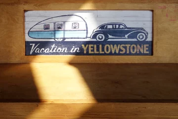 Papier Peint photo Parc naturel Yellowstone National Park Sign