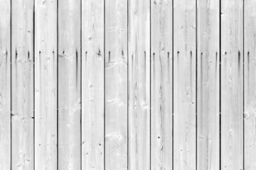 Seamless background texture of white wooden boards wall