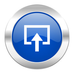 enter blue circle chrome web icon isolated