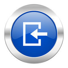 enter blue circle chrome web icon isolated