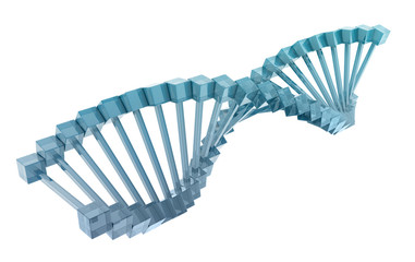 glass DNA model.