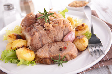 roasted meat and vegetables