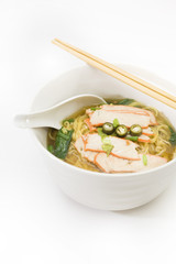 Thai noodle on white background