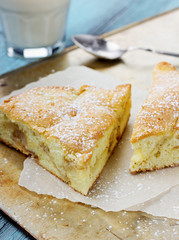 Apple pie on a vintage board