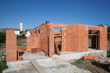 maison individuelle en construction