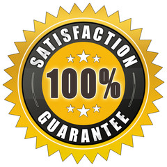 ql90 QualityLabel - Satisfaction Guarantee - Retro Badge - e2072