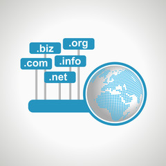 Domain names and internet concept