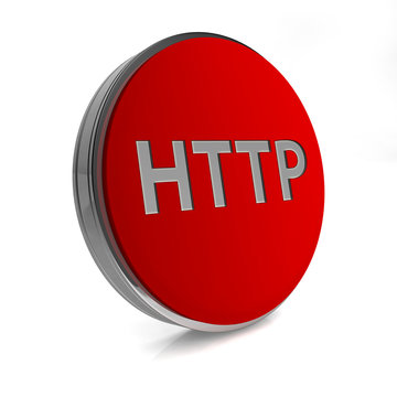 http circular icon on white background