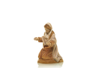 Obraz premium Holzfigur Maria Weihnachtskrippe