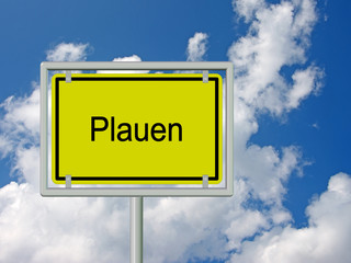 Plauen - Ortsschild