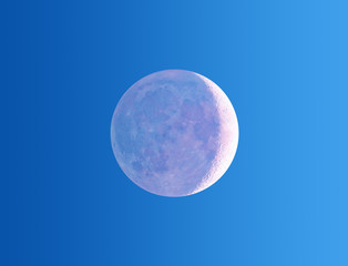Moon eclipse on a gradient background.