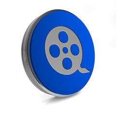 film circular icon on white background
