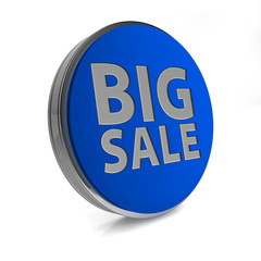 Big sale circular icon on white background