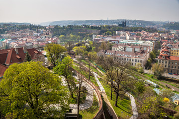 Aerial view of Prague