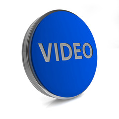 video circular icon on white background