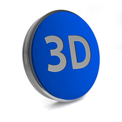 3d circular icon on white background