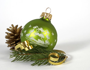 Green christmas ball