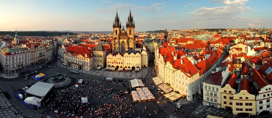 Fensteraufkleber Prager Platz - Panorama der Altstadt © TTstudio